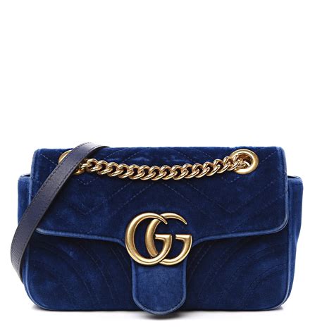 gucci bag blue velvet|gg purse.